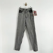 NEW DEADSTOCK Vintage 80s Gitano High Rise Striped Jeans Size 5/6
