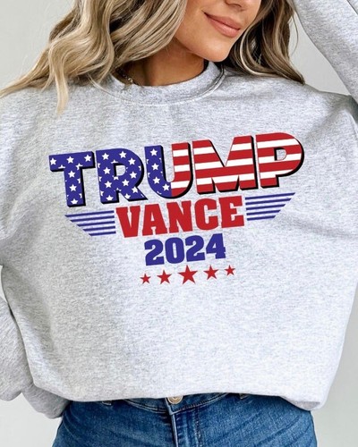 Trump Vance Ash Grey Unisex Sweatshirt Size Large