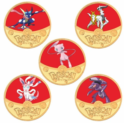 Pokemon Coins Gold Plated Collectibles Gift Set Commemorative Birthday - Picture 6 of 14