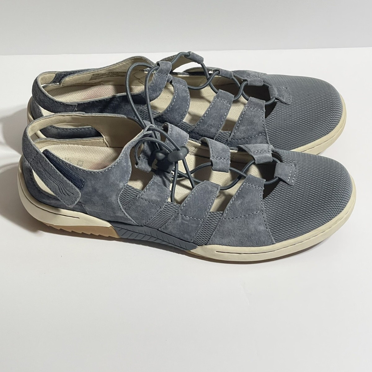 Dansko Riona Fisherman Sandals Sneakers 38 Slate Blue /Grey Bungee Laces Dansko Riona Fisherman Sandals Sneakers 39 Slate Blue /Grey  main image 2