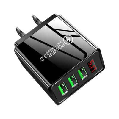 3 Port Fast Quick Charge USB Hub Wall Charger Power Adapter Plug LED 5V/3.1b