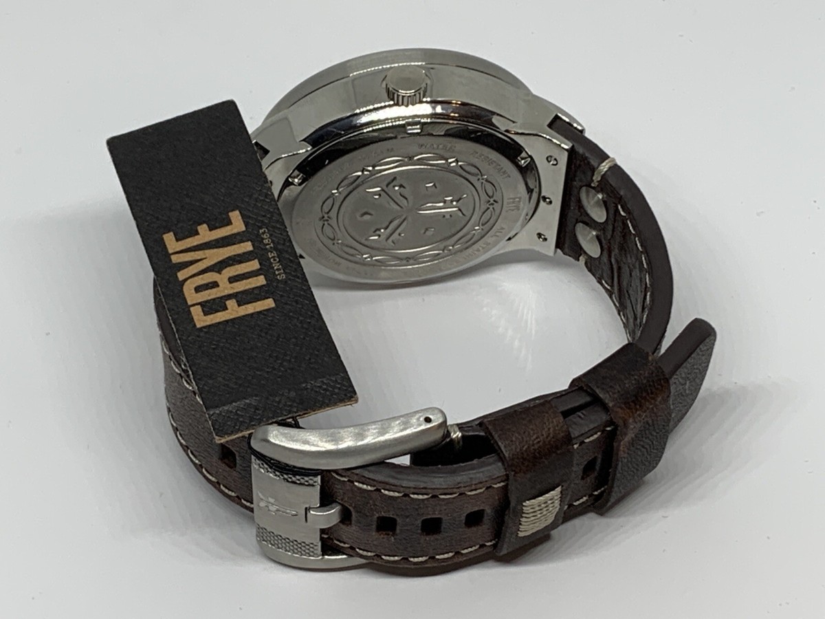 FRYE FR00004-02 Men\'s Brown Leather Analog Cream Dial Quartz Wrist Watch LW4 FRYE FR00004-02 Men main image 2