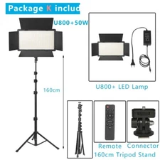 Nagnahz U800+ LED Video Light Bi-Color 2500K-8500K Dimmable with Tripod & Remote