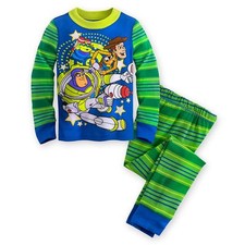 Disney Store Toy Story Buzz Lightyear Boy 2PC Long Sleeve Pajama Set Size 5 6 7