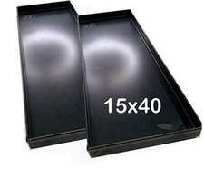 Teglie forno 40 x 15 x 2 cm per pizza professionale, 8/10 di spessore (n5z)