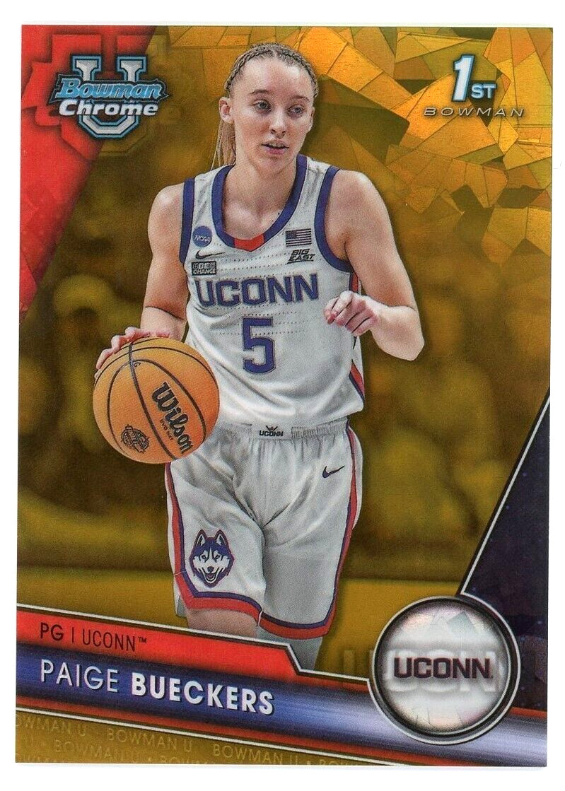 2023 Bowman U Chrome 1st Sapphire Gold /50 UConn Paige Bueckers #90 RC Rookie