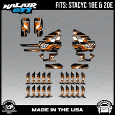 Graphics Kit for STACYC 18E 20E Electric Bike (All Years) Klutch-orange