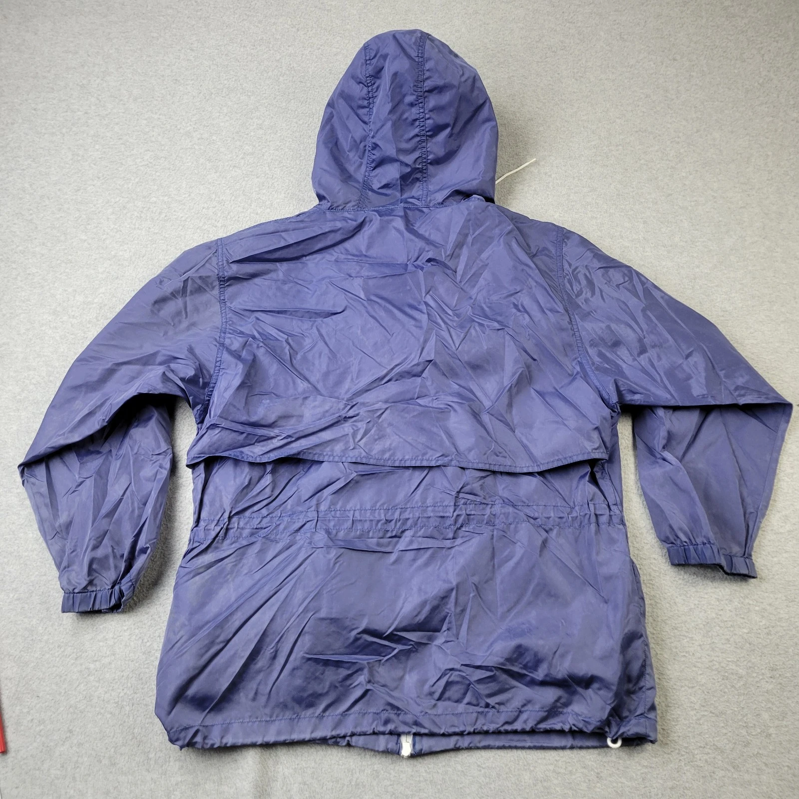 Woolrich Windbreaker Jacket Mens Medium VTG 80s Hooded Full Zip Pockets - product detail image 2