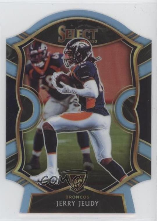 2020 Panini Select Concourse Light Blue Prizm Die-Cut Jerry Jeudy #56 4g0