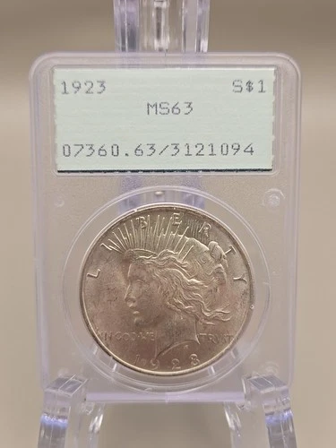 1923 Peace Silver Dollar $1 - PCGS MS63
