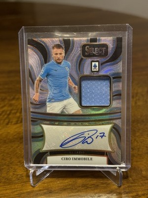 2024-25 Panini Select Soccer Serie A Silver Prizm Ciro Immobile Patch Autograph