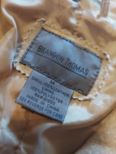 Brandon Thomas Suede Jacket Womens Sz Medium Tan Western Fringe Rodeo (Read) - Picture 4 of 11