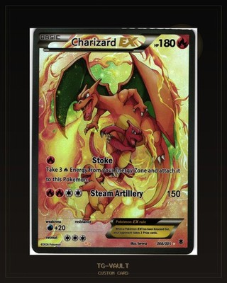 CHARIZARD Ex Paper Art Ex Artwork Custom Card Fan Art keine Originalkarte
