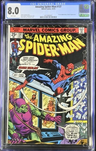 Amazing Spider-Man #137 (1974) – CGC 8.0 WHITE – Green Goblin (Harry) App.
