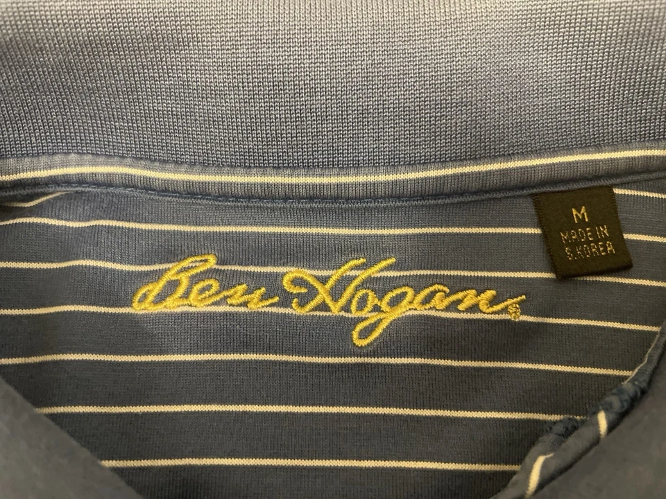 BEN HOGAN Blue&White Stripes Golf Shirt Size M~ Fripp Island Golf & Beach Resort - Image 4 of 4