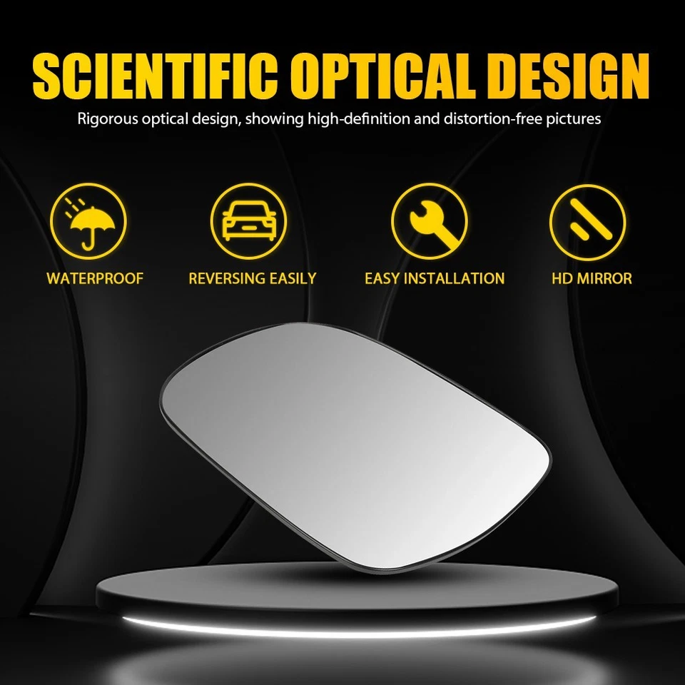 Espejo retrovisor térmico del lado del conductor para Toyota Tacoma 2005-2011 con placa de respaldo EE. UU. Foto 3 de 4