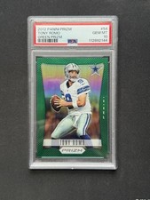 2012 Panini Prizm Green Prizm Tony Romo #54 PSA 10 Cowboys