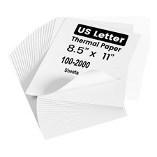 100-2000 Sheets Thermal Printer Paper 8.5'' 11'' US Letter Size Fanfold Paper