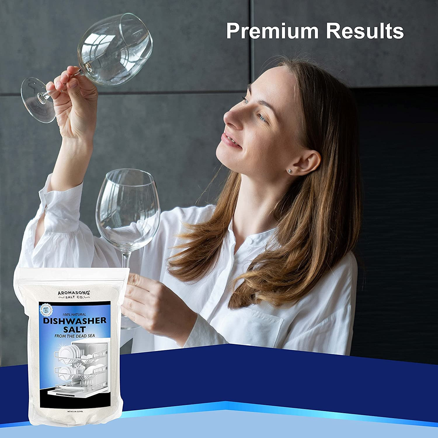 Dishwasher Salt 19 LB - 100% Natural Water Softening Agent for Cleaner Dishes...