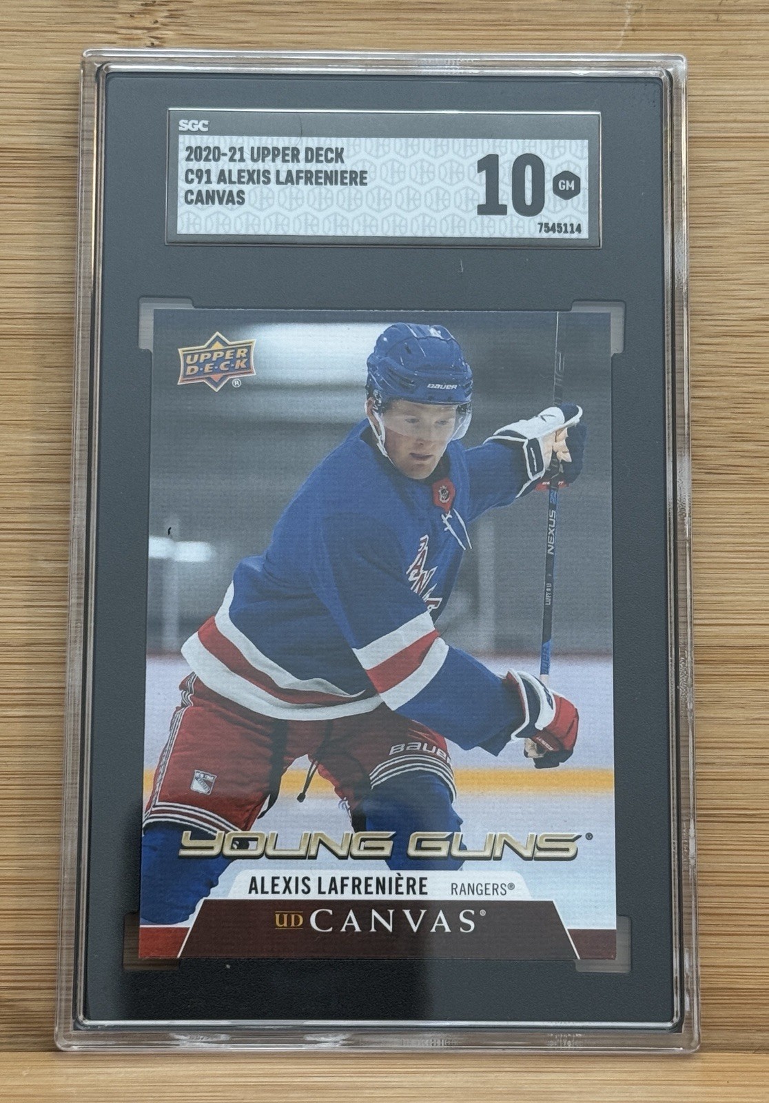 2020-21 Upper Deck Alexis Lafreniere Young Guns Canvas #C91 SGC 10 Gem Mint