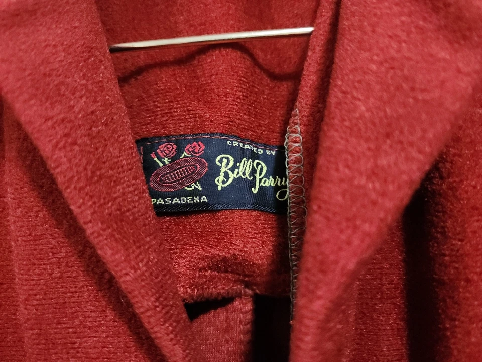 DE COLECCIÓN BILL PARRY PASADENA HOMBRE TALLA GRANDE TELA ROJA MOD MONO DISCO FIESTA MOD Foto 3 de 4