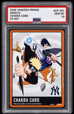Naruto x New York Yankees 2026 TCG Promo Card  9/8 PSA 10 Pre Sale