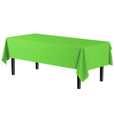 2 Pack Premium Plastic Tablecloth 54" x 108" Rectangle Table Cover Lime Green