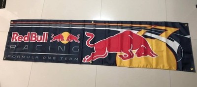 RedBull racing F 1 team Flag  2X8ft banner Garage Wall Art Outdoor workshop