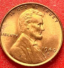 1940-D Lincoln Wheat Cent Penny GEM RED BU From an Original Bank Roll