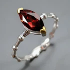 Handmade Natural Garnet Ring 925 Sterling Silver Size 8 /R474318