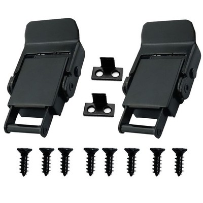 2 PCS Black Stainless Steel Spring Loaded Draw Toggle Latch Hasp Clamp Lock