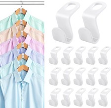 100 Durable Space-Saving Hanger Clips for Maximum Wardrobe Organization