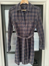 Tommy Hilfiger Blue Checked Shirt Dress, Size Small (Uk8/10)