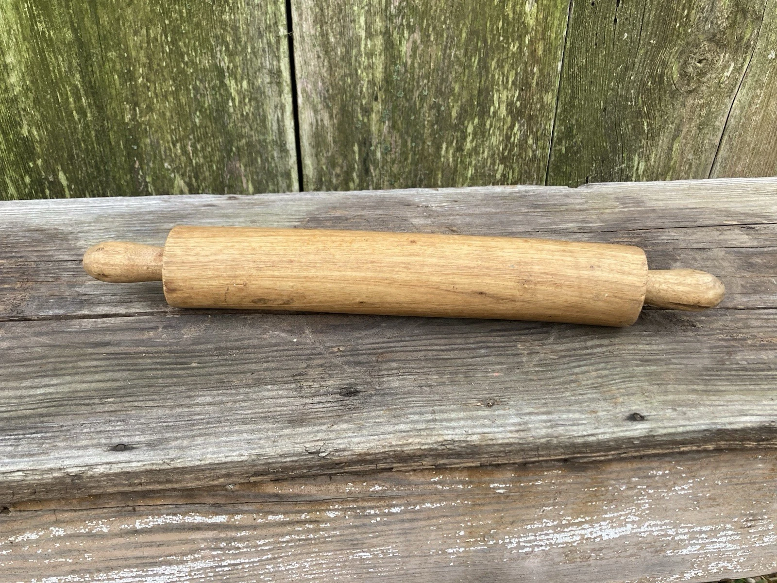 Vintage Antique Solid One Piece Wooden Rolling Pin