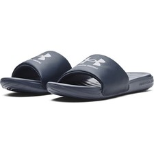 Under Armour 3023772 Women's UA Ansa Fix Slides, Downpour Gray, Size 11