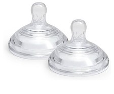 2Pk Dr. Talbots Silicone Anti-Colic Bottle Replacement Nipples Fast Flow 6m 