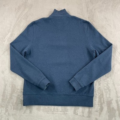 Burberry Brit Nova Check 1/4 Zip Sweater Men XL Heather Blue