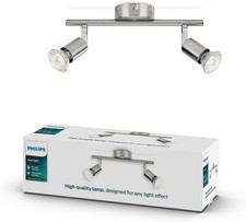 PHILIPS Lighting Limbali, Lampada Faretti da Soffitto, 2 Punti Luce, Acciaio