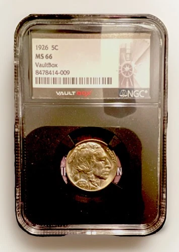 1926  MS66 NGC Certified 5C  buffalo nickel