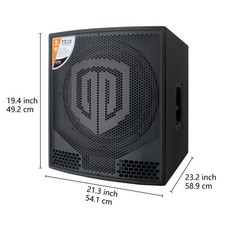 PRORECK PR18 18" Active PA Subwoofer 2000W Powered DJ Bass Speaker Cabinet