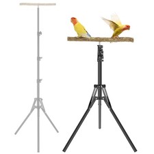 Wood Bird Training Perch Stand - 16-63 Inch Height Adjustable Bird Perch, Par...