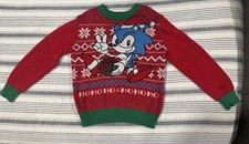 Jumping Beans  Sonic the Hedgehog Holiday Red Christmas Sweater - Boys size 6