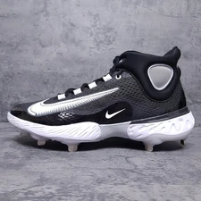 NIKE Alpha Huarache Elite 4 MID Baseball Cleats Mens Size 12.5 Black DJ6520-011
