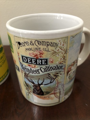 Set Of 2 John Deere Coffee Cups/Mugs “Nothing Runs Like A Deere” + Gibson Cup - Picture 3 of 10