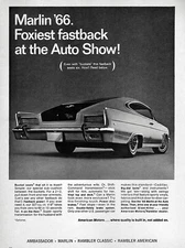 1966 American Motors AMC Marlin "Foxiest Fastback" Original Print Ad