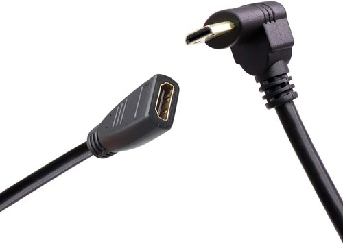 Mini High Speed HDMI auf HDMI Kabel 90 Grad (2 Fuß/0,6 m) unterstützt Kamera HDTVs - Bild 3 von 5