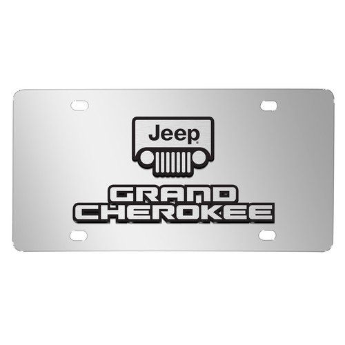 Jeep Chrome Logo On Stainless License Plate - Car Beyond Store