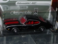 RACING CHAMPIONS 1969 OLDS 442 OLDSMOBILE MUSCLE CAR -Black w/Red Stripes, MIP