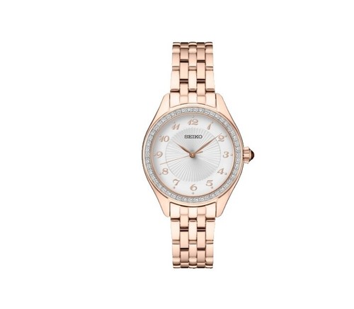 Seiko SUR322 Quartz Men's Watch, Silver & Rose Gold | eBay