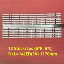 12pz Strisce LED per Samsung UN58H5202 UN58H5200 UE58J5000 UE58J6200 UE58H5270